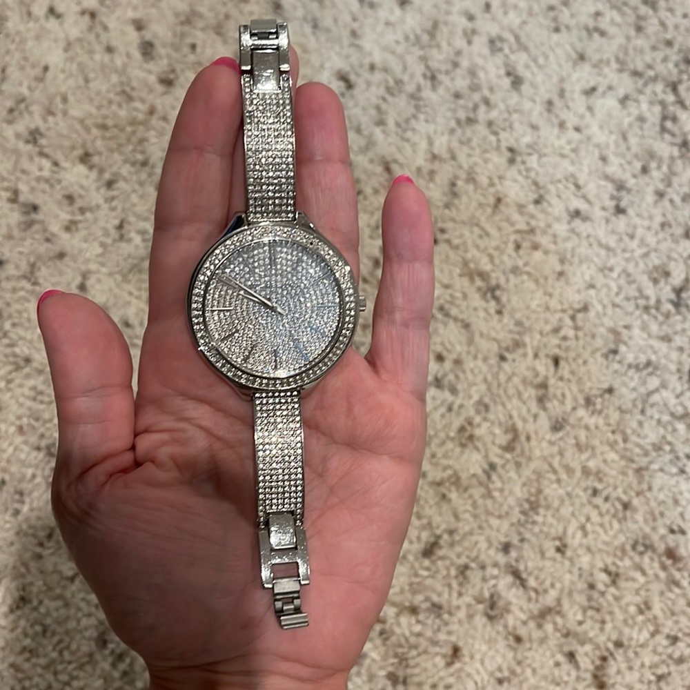Michael kors crystal encrusted watch